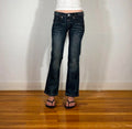 Marithe + Francois Girbaud Straight Streaky Gray Jeans, S