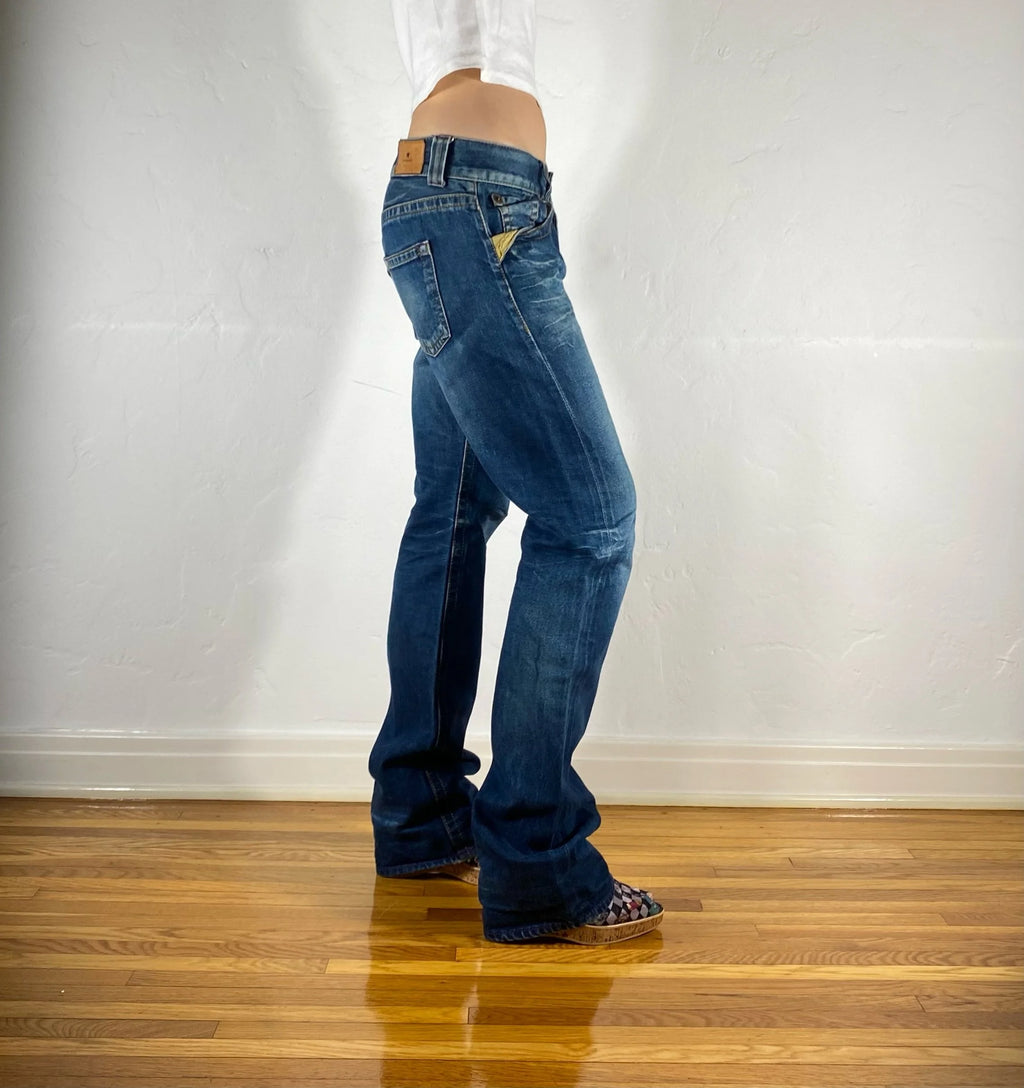Japanese Indigo Blue Jeans, M