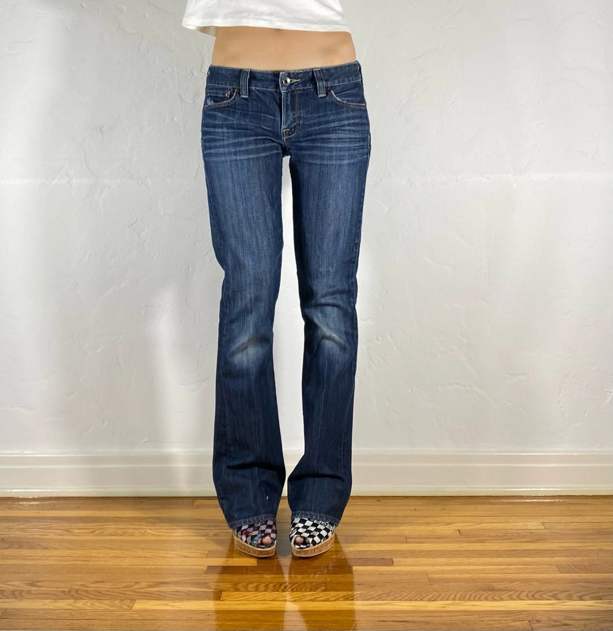 Low Rise Blue Jeans, S