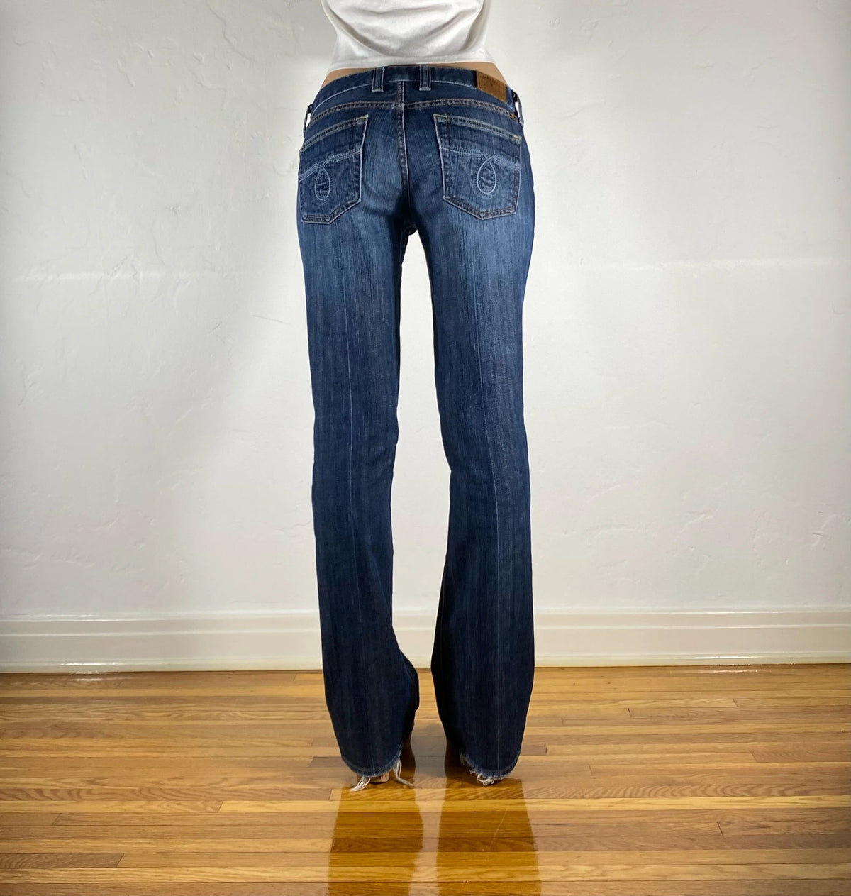 Low Rise Blue Jeans, S