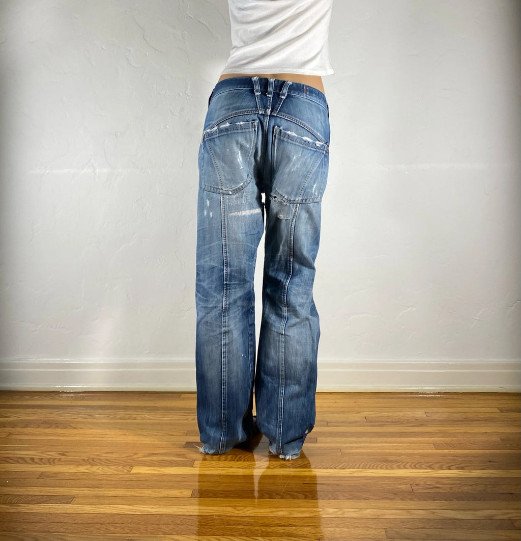 Marithe + Francois Girbaud Cheetah Jeans, L