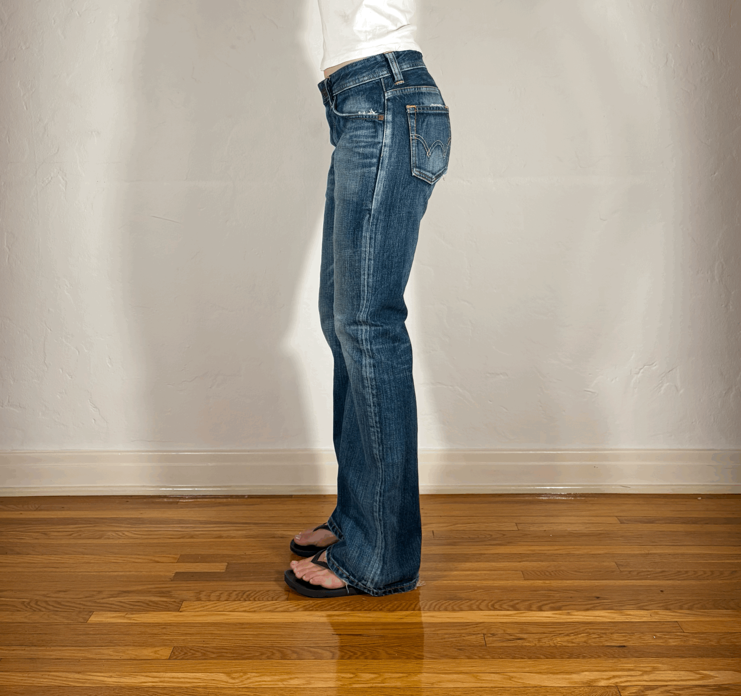 Aqua Blue Flare Jeans, S