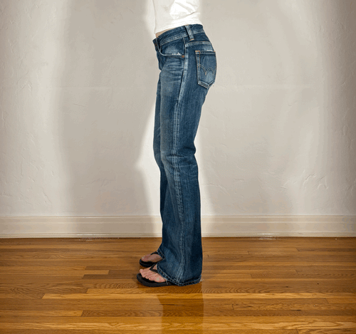 Aqua Blue Flare Jeans, S