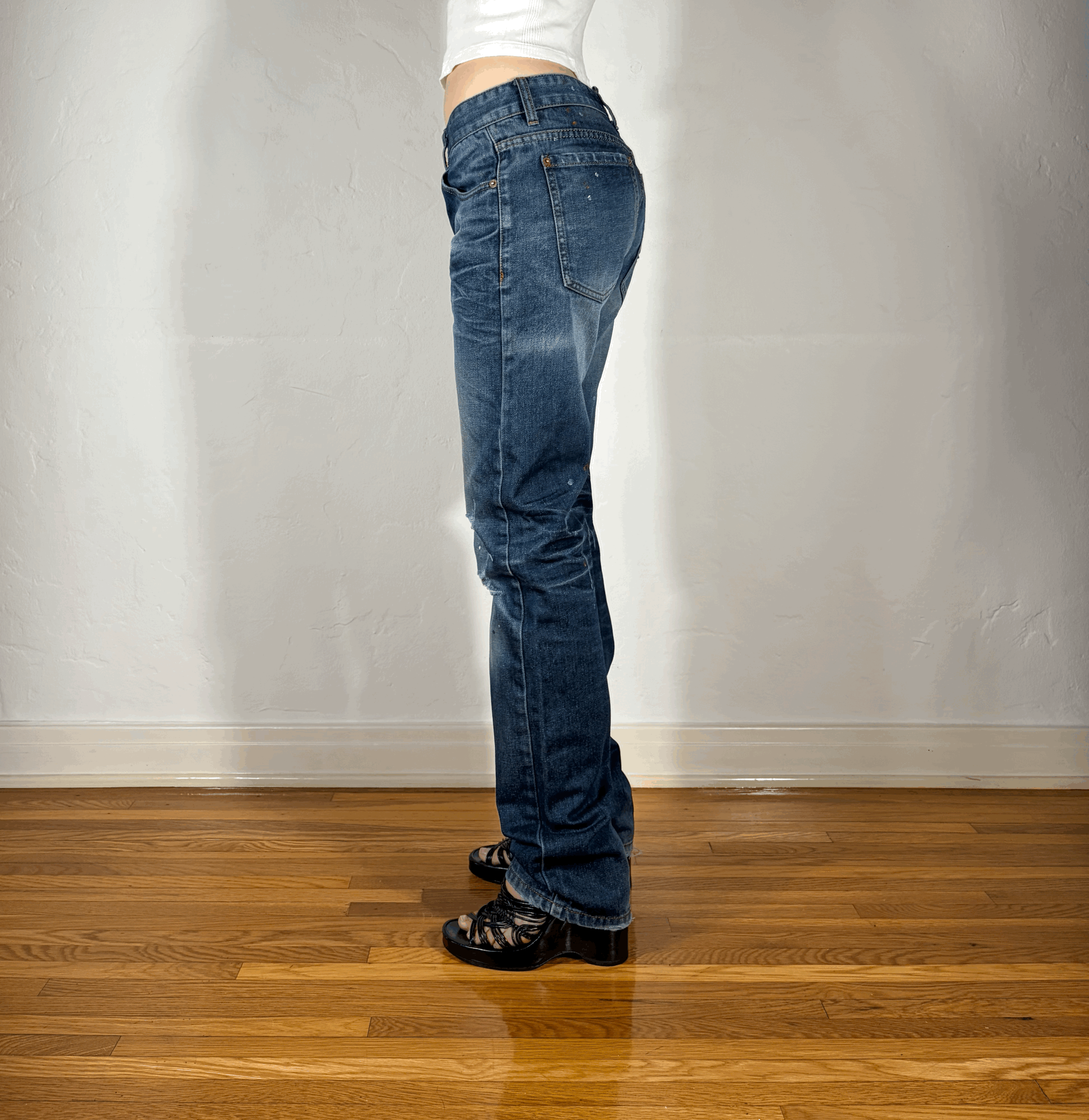 Dsquared Dark Blue Distressed Jeans, M