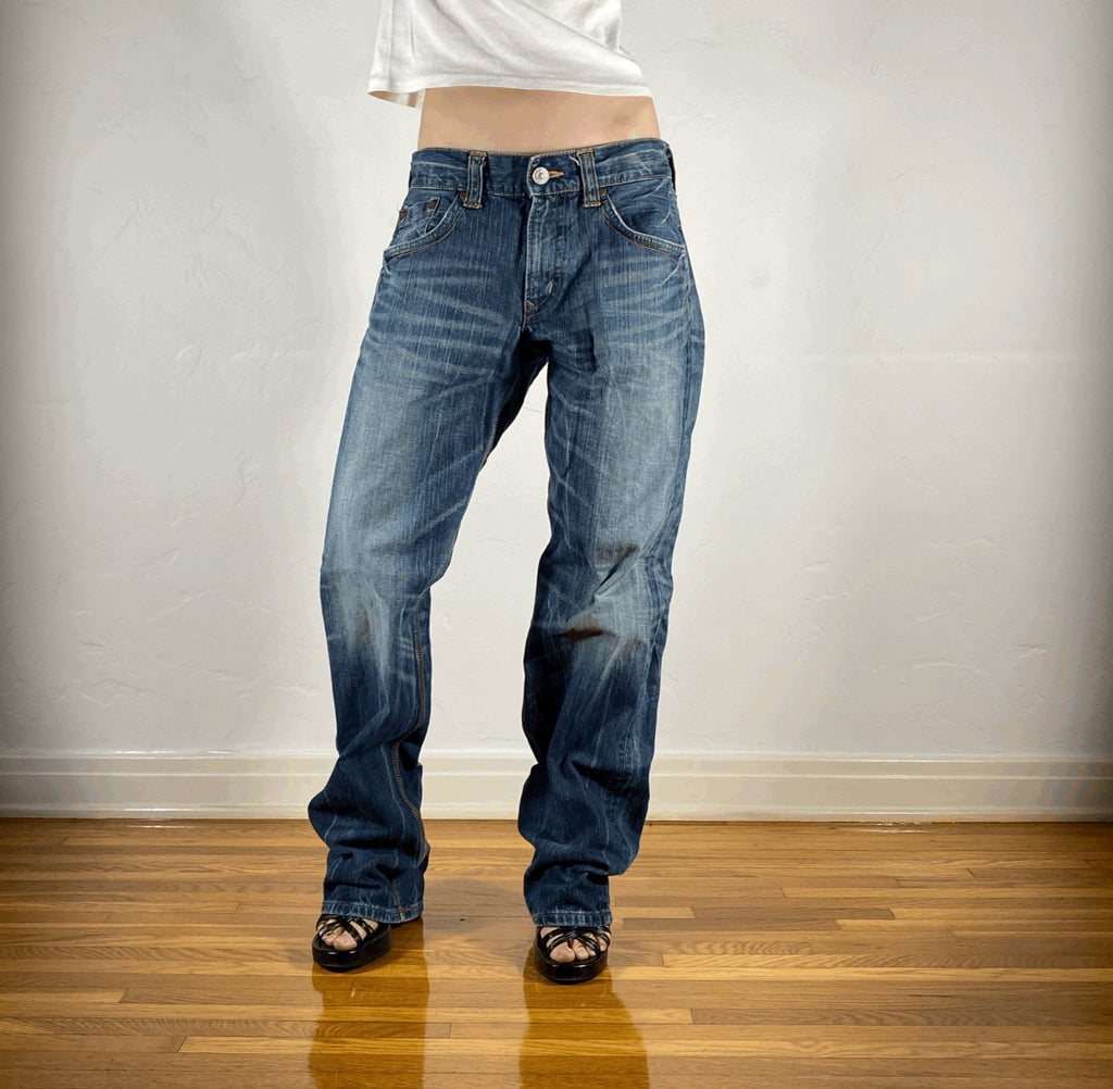 Edwin Orange Off Stitch Jeans, XL
