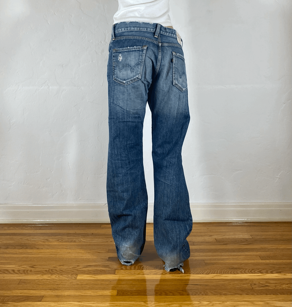Soft Distressed Jeans, L
