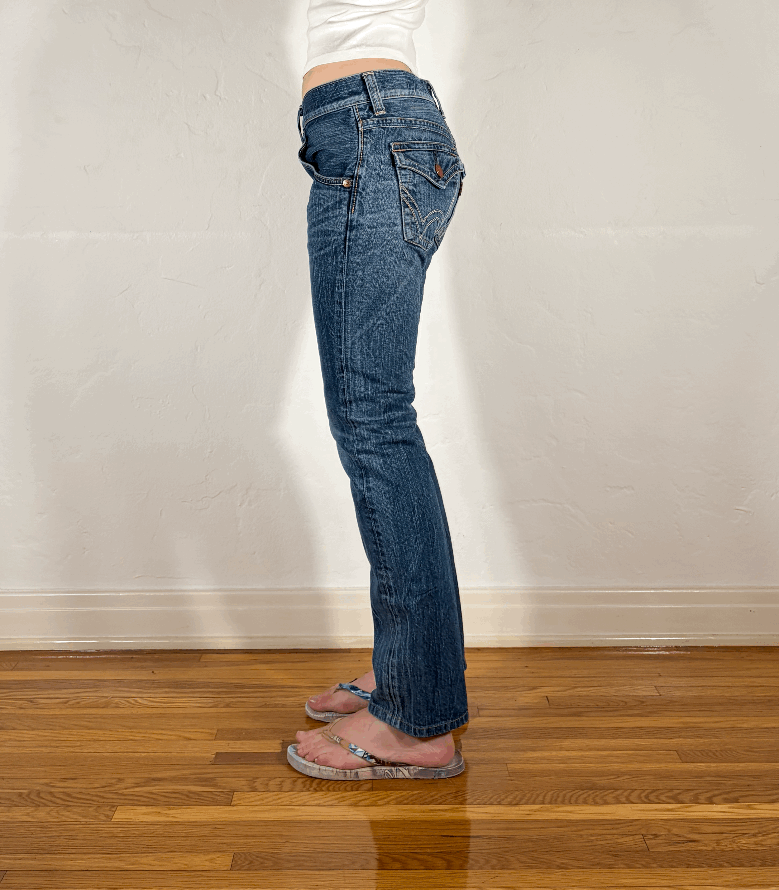 Edwin Blue Straight Jeans, XS