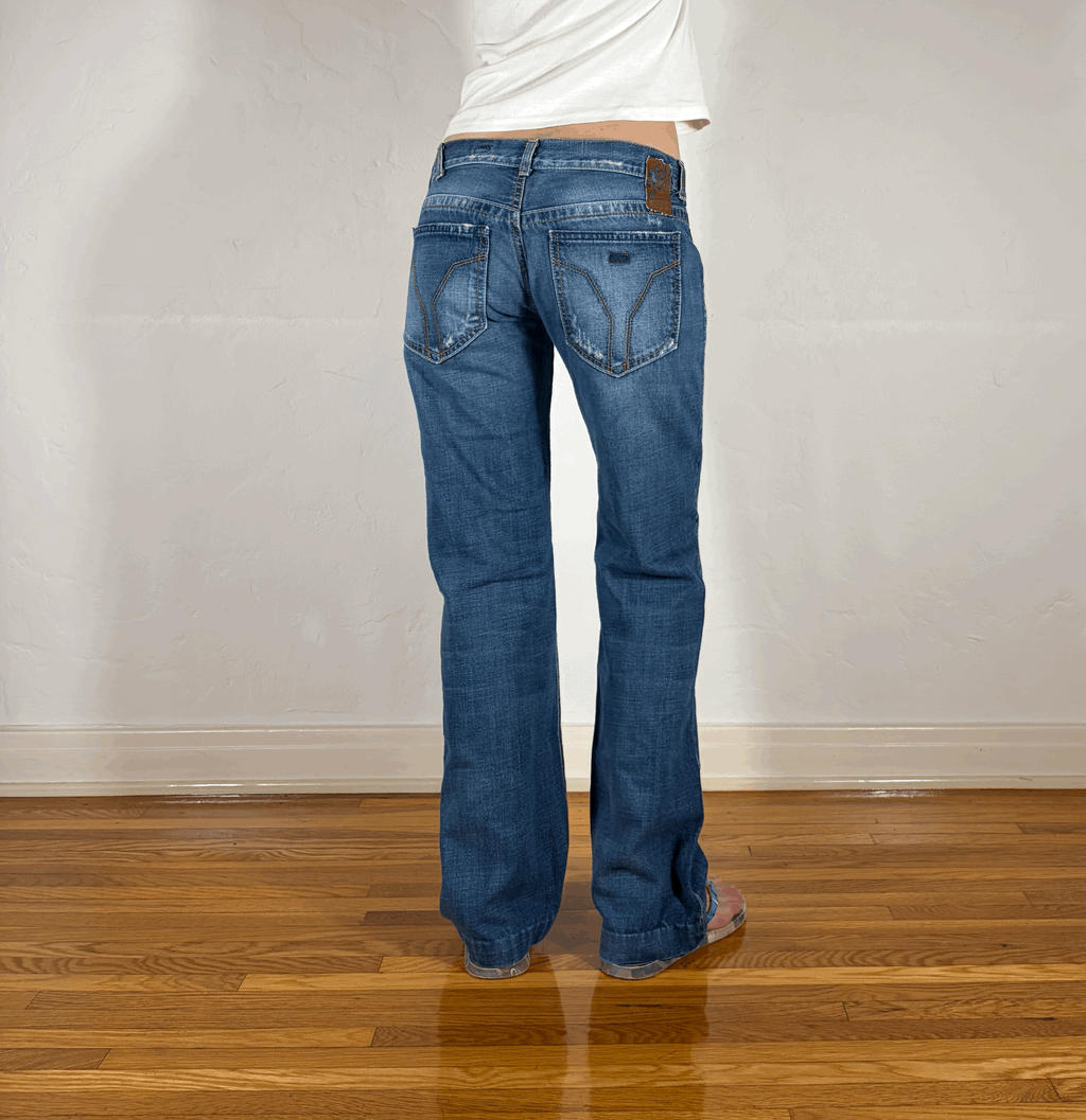 Miss Sixty Orange Zipper Jeans, S