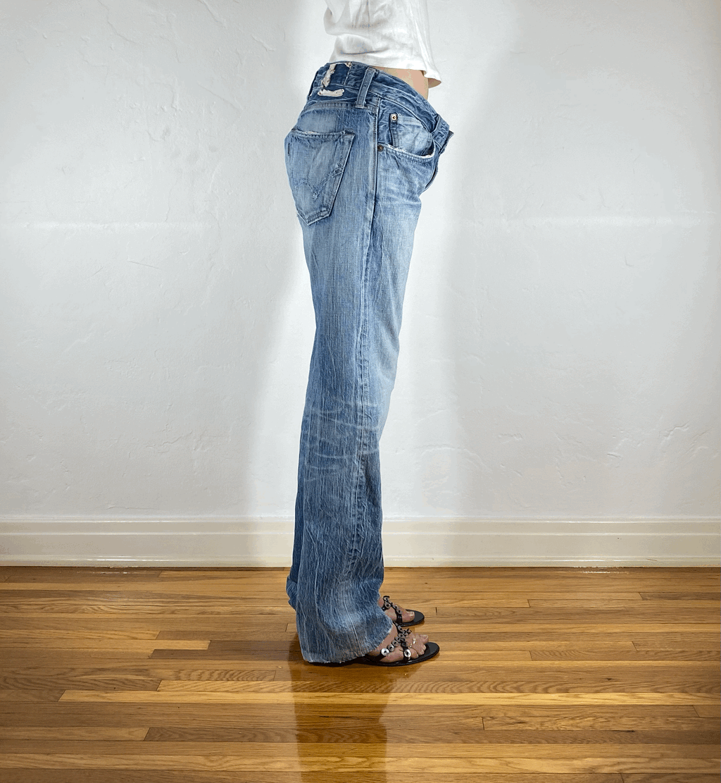 Edwin Unique Blue Baggy Jeans, L
