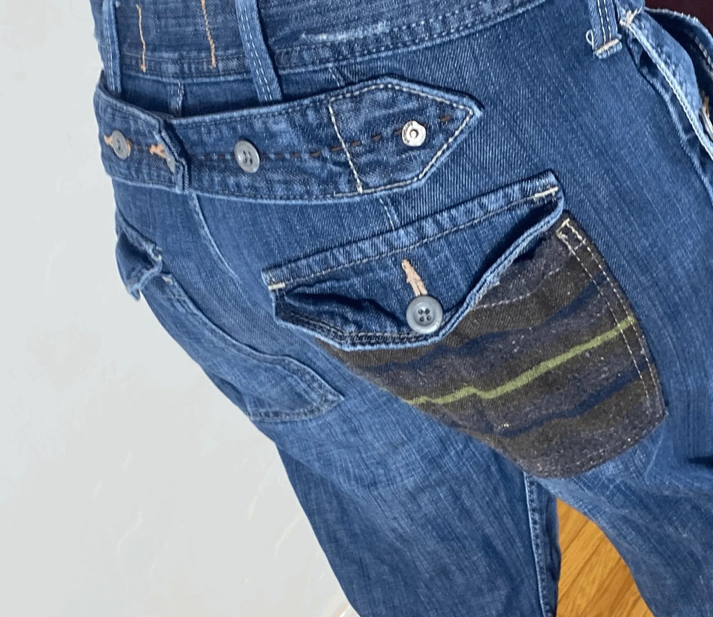 Japanese Cinch Back Pocket Jeans, S/M
