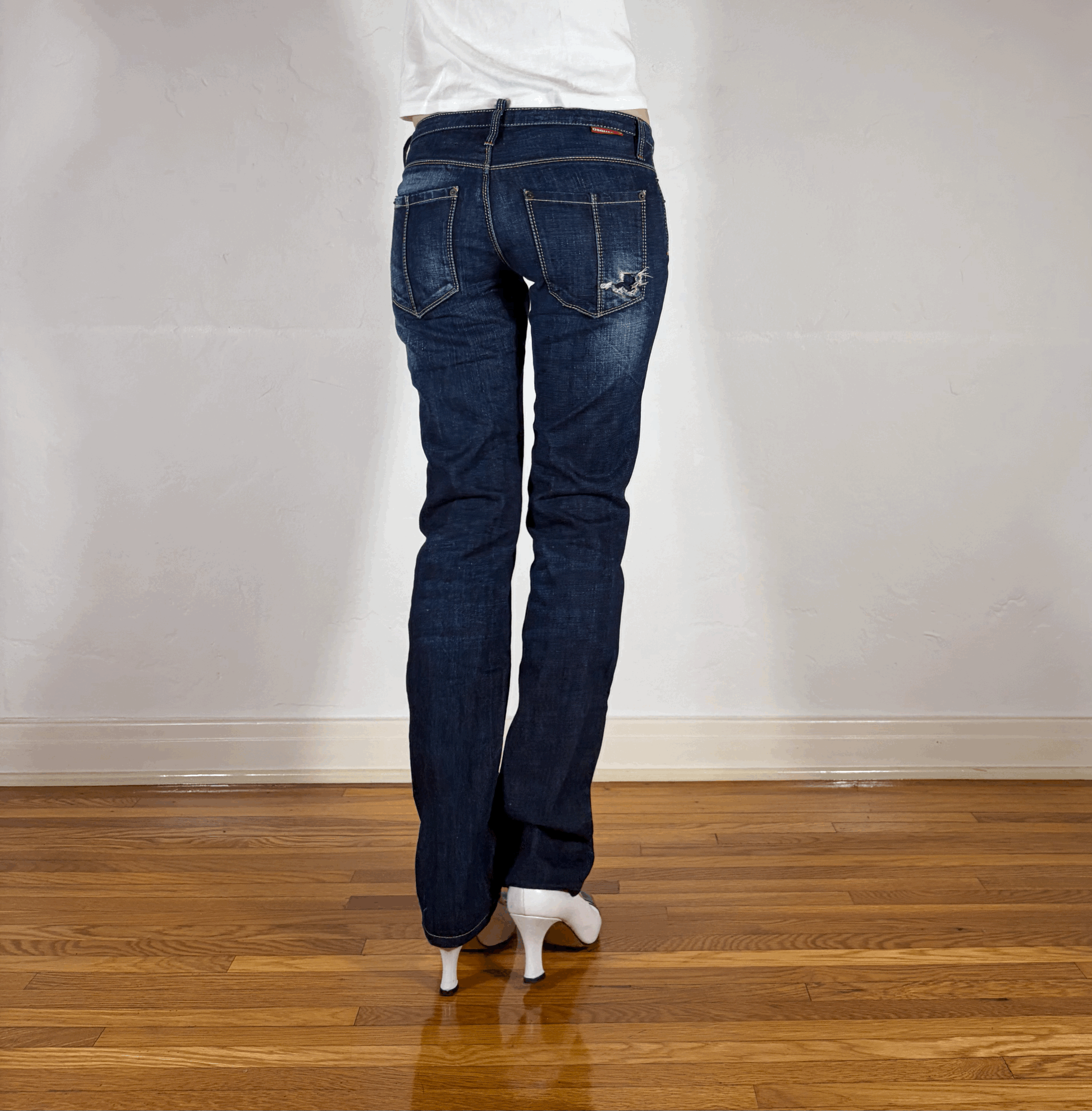 Dsquared Dark Blue Distressed Jeans, XS/S