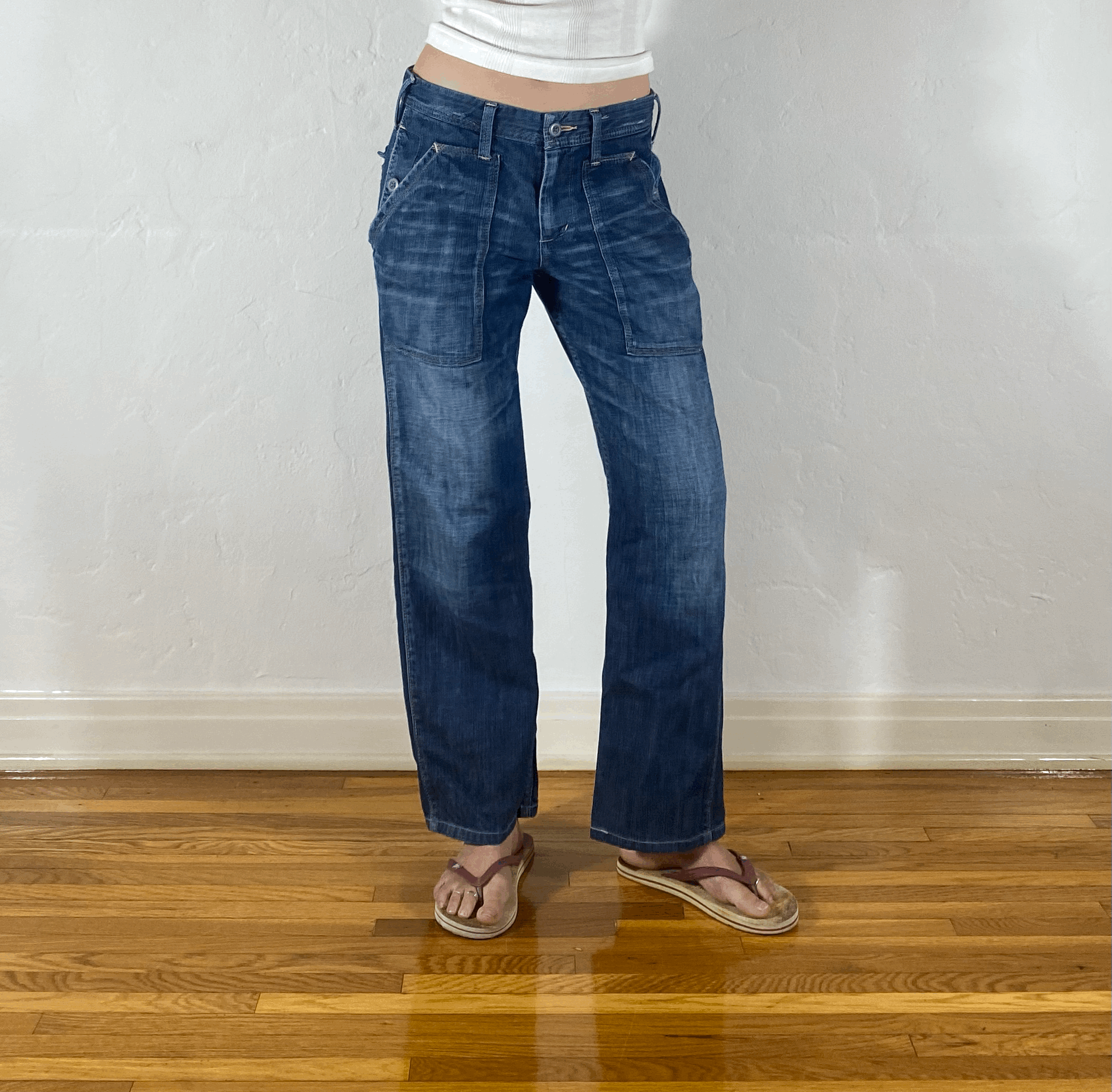 Japanese Cinch Back Pocket Jeans, M