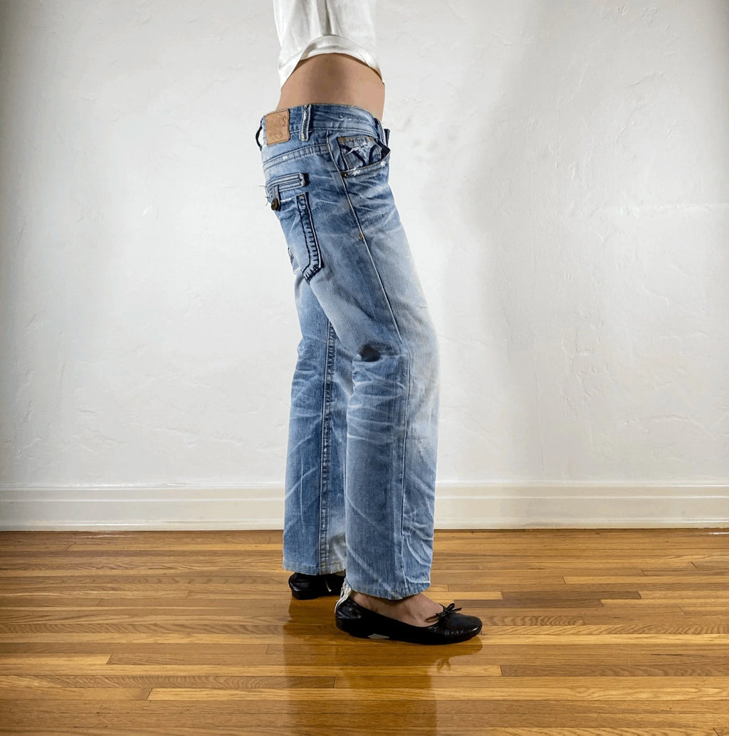Lolita Bone Stitched Jeans, M/L
