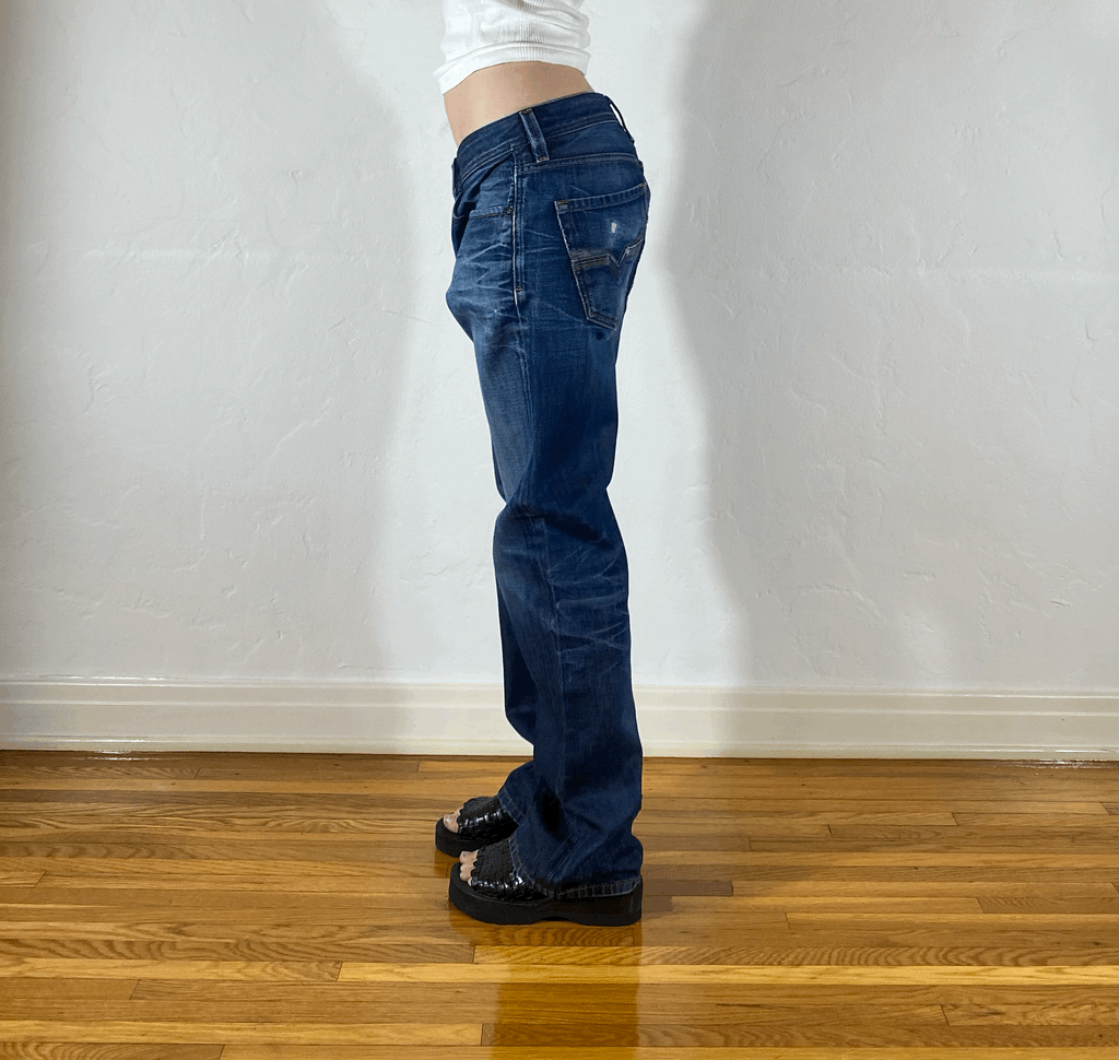 Diesel Relaxed Indigo Jeans, M/L