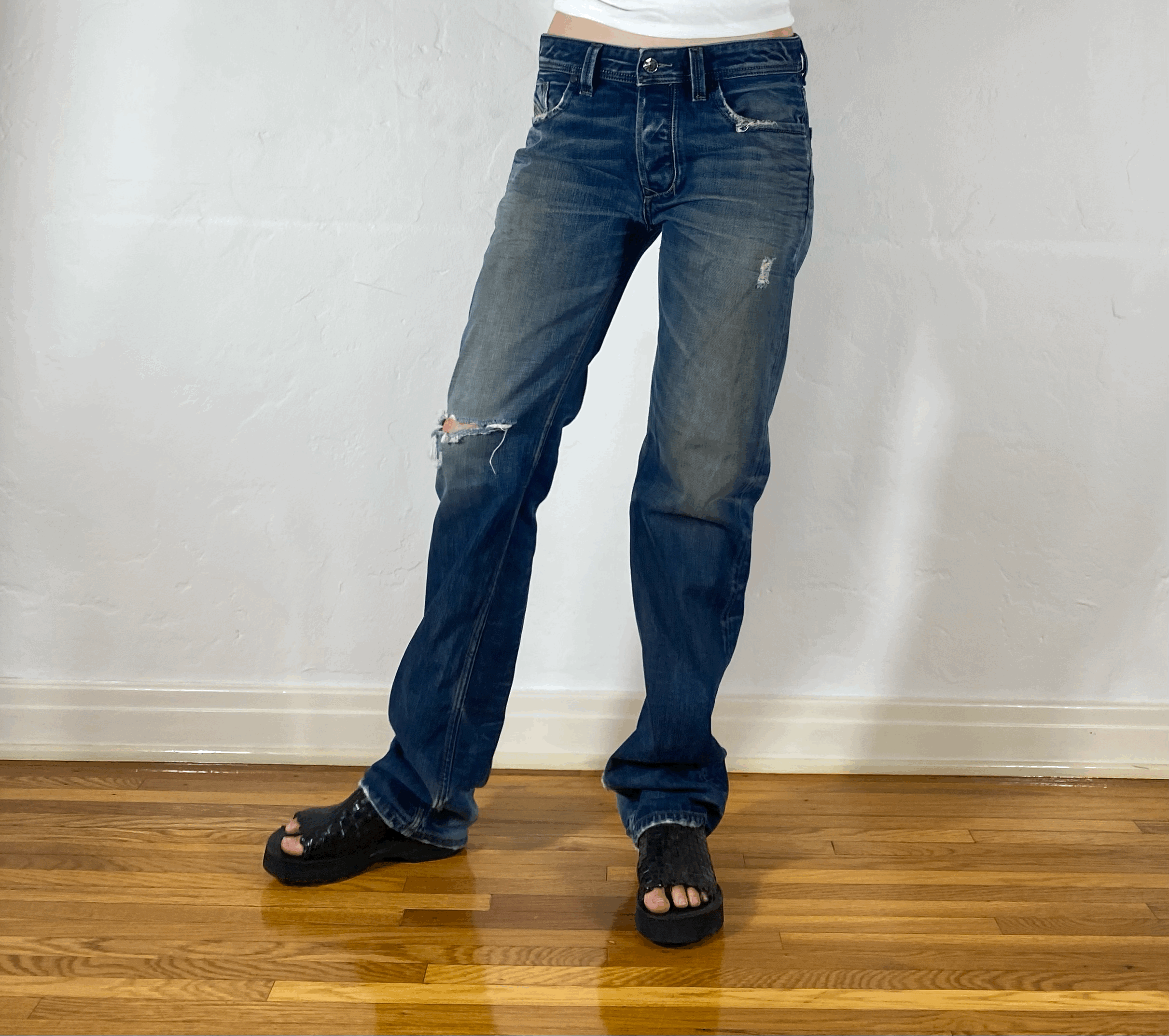 Diesel Relaxed Blue Jeans, S/M