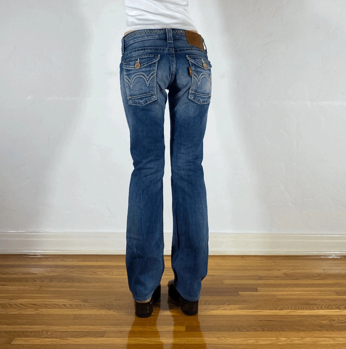 Edwin Off Stitch Light Wash Jeans, S