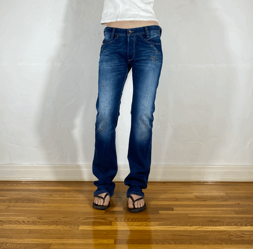 Diesel Distressed Ombre Jeans, S/M