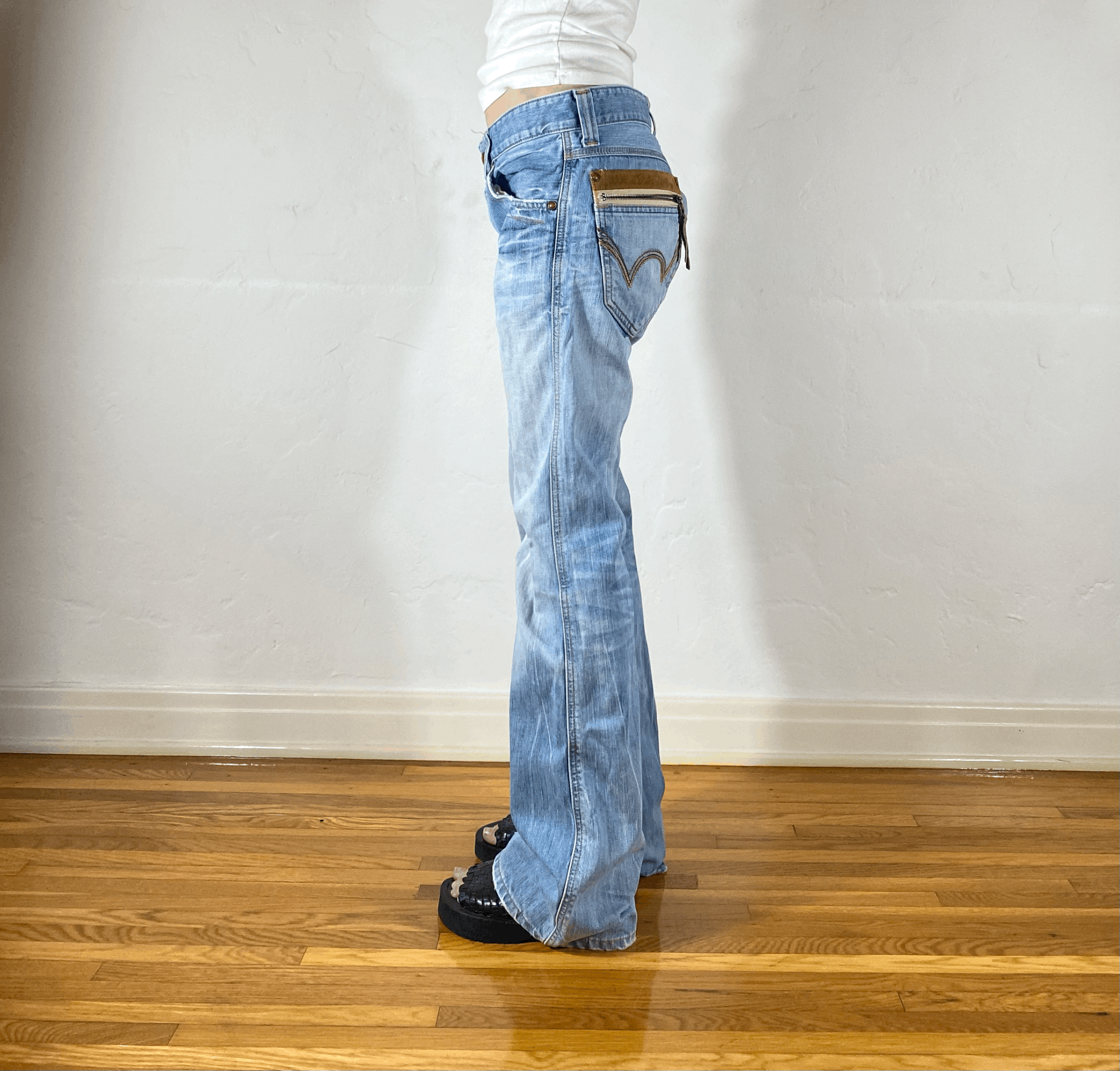 Edwin Light Blue Flare Jeans, M