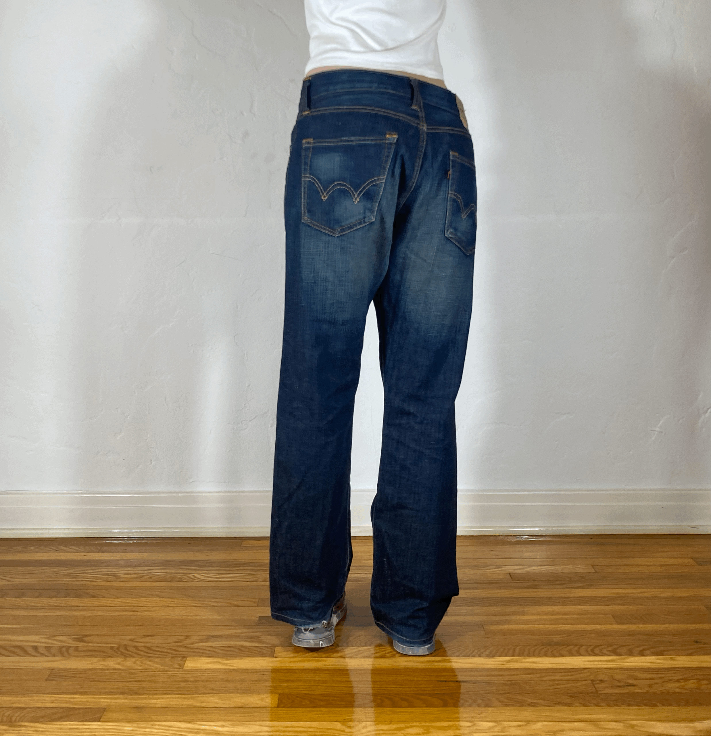 Dark Blue Baggy Jeans, M