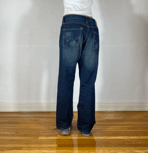 Dark Blue Baggy Jeans, M