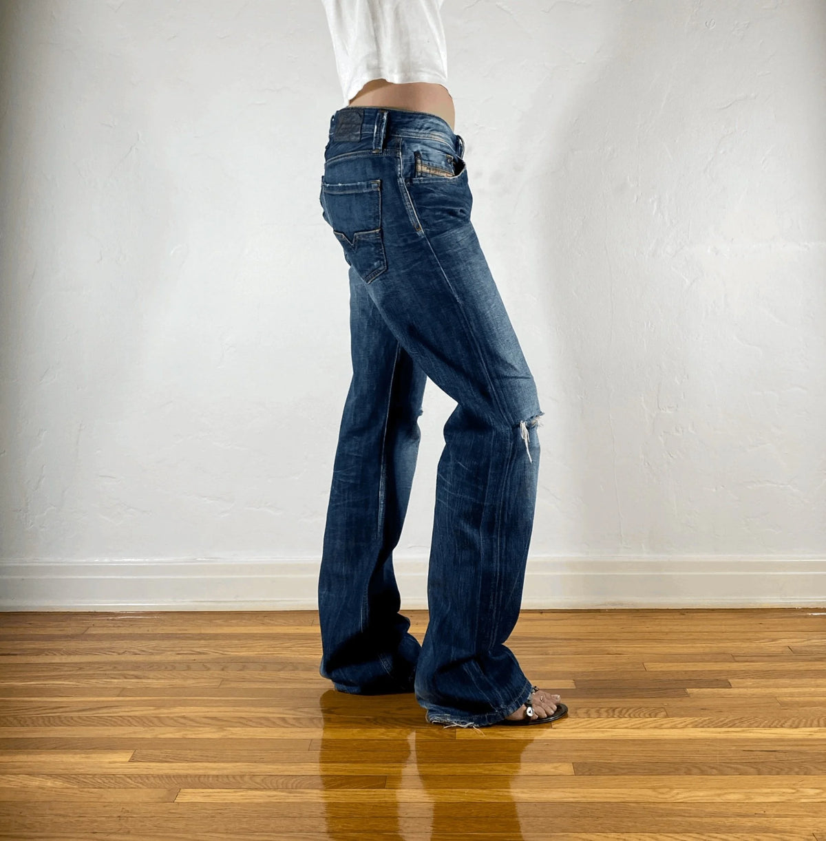 Diesel Relaxed Dark Blue Jeans, M