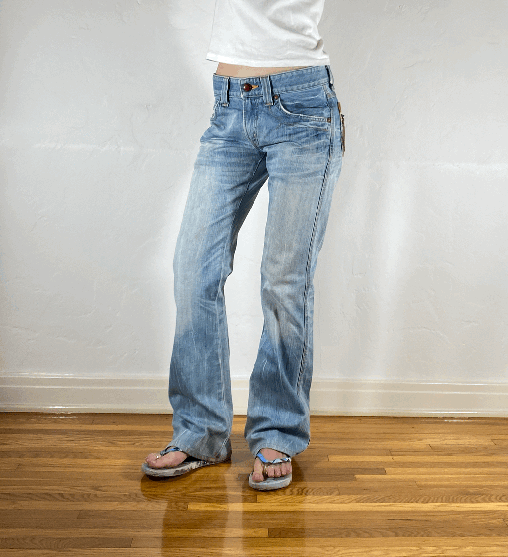 Edwin Light Blue Flare Jeans, S/M