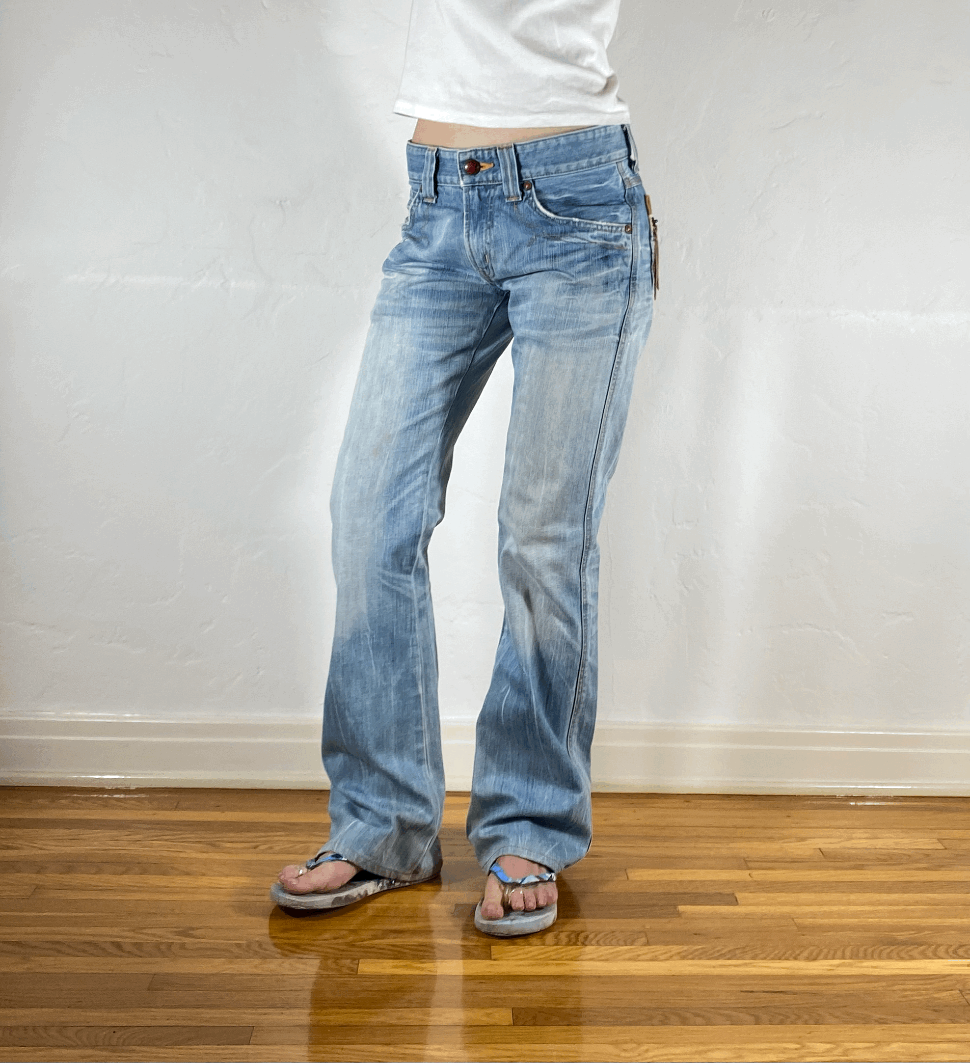 Edwin Light Blue Flare Jeans, S/M