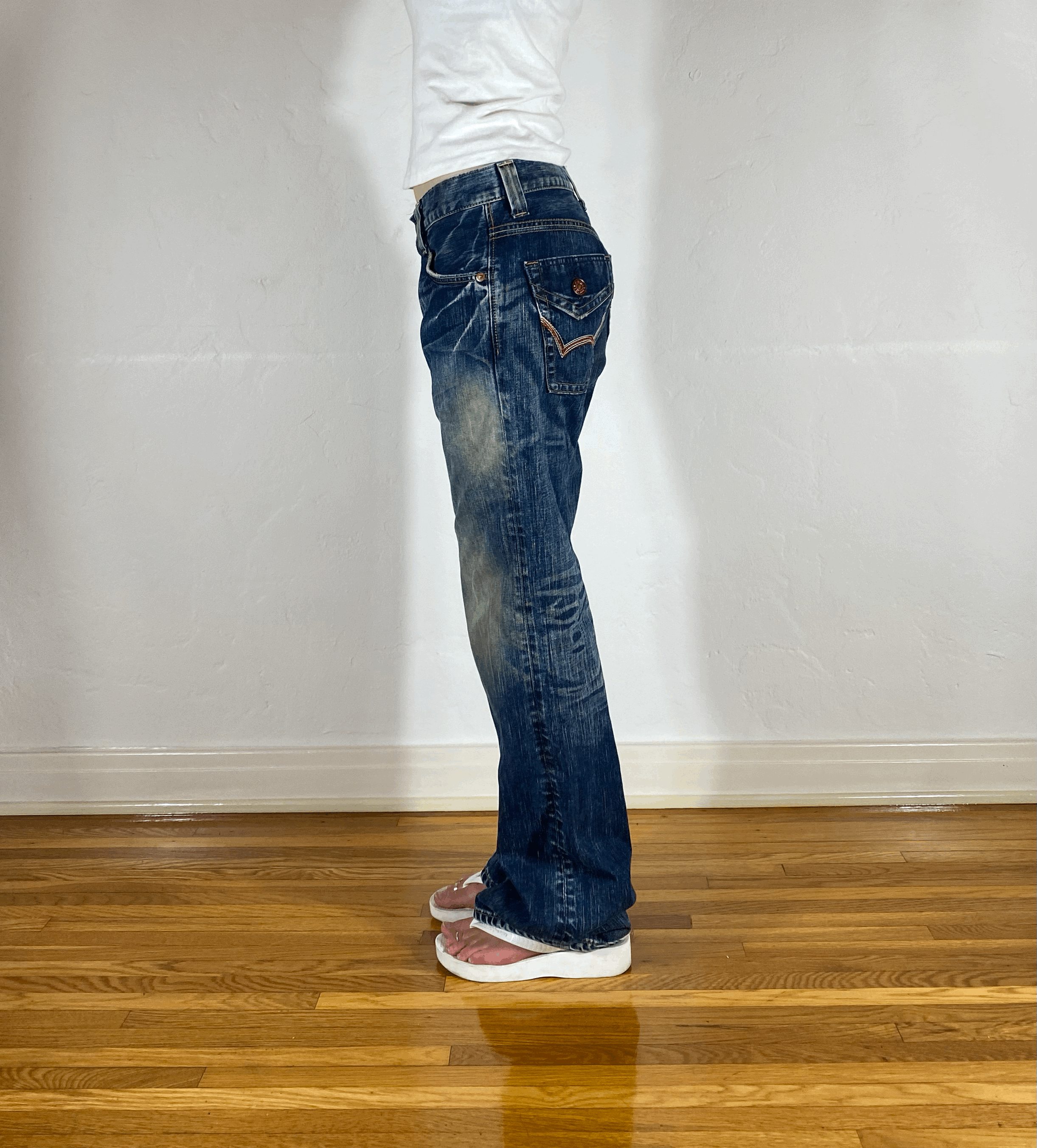 Edwin Blue Rainbow Stitch Jeans, M/L