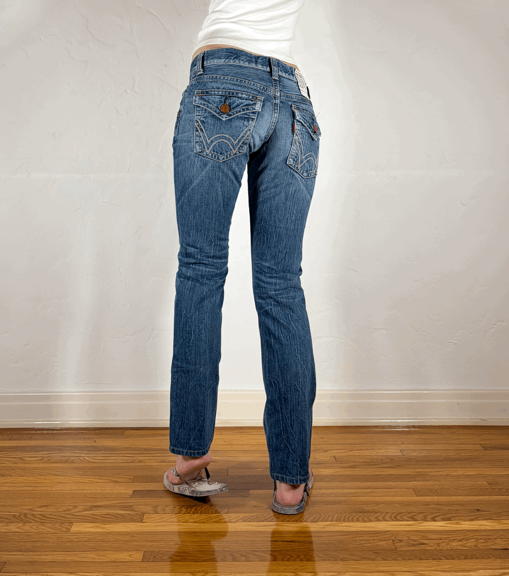 Edwin Blue Straight Jeans, XS