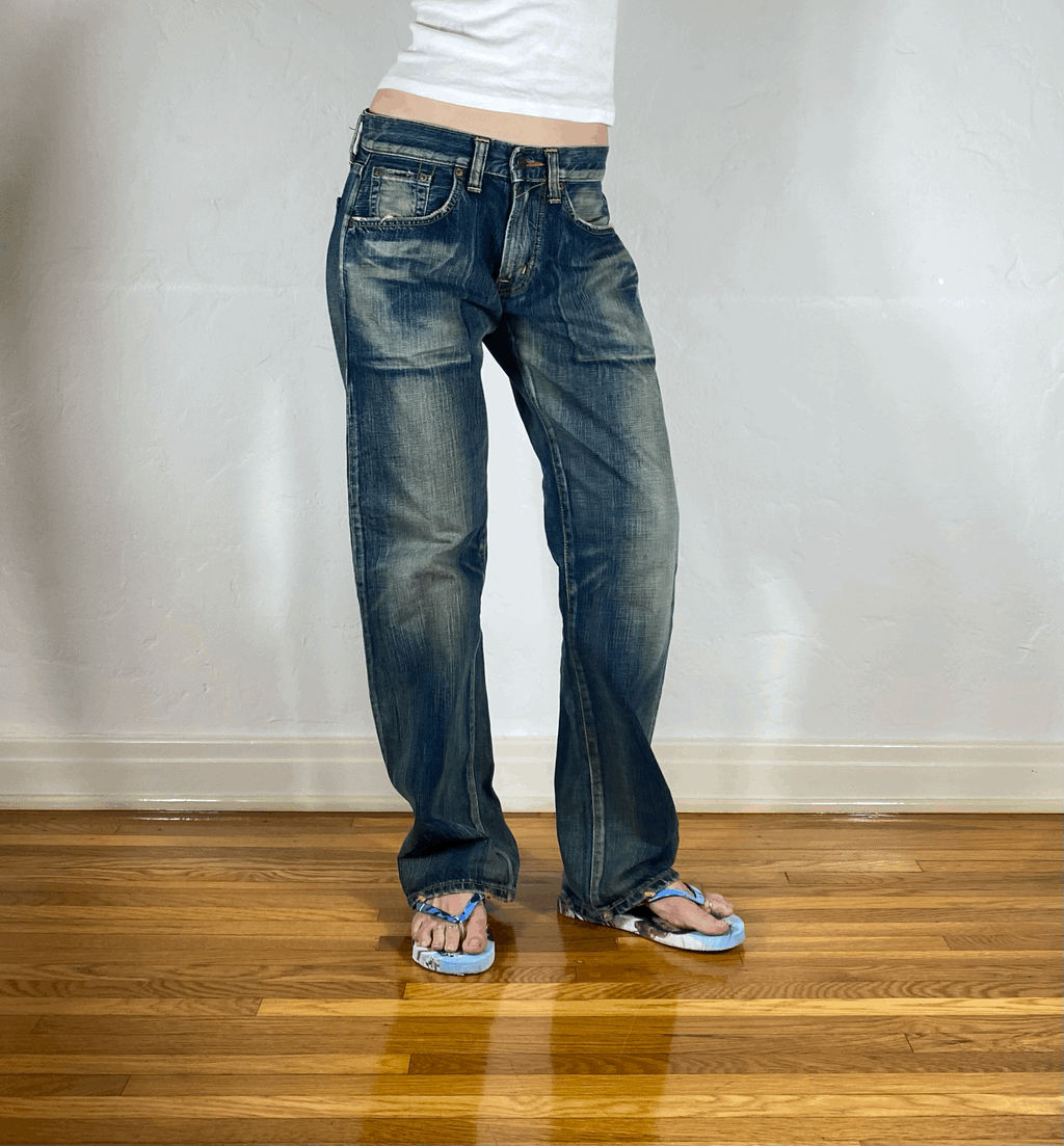 Edwin Unique Blue Baggy Jeans, S
