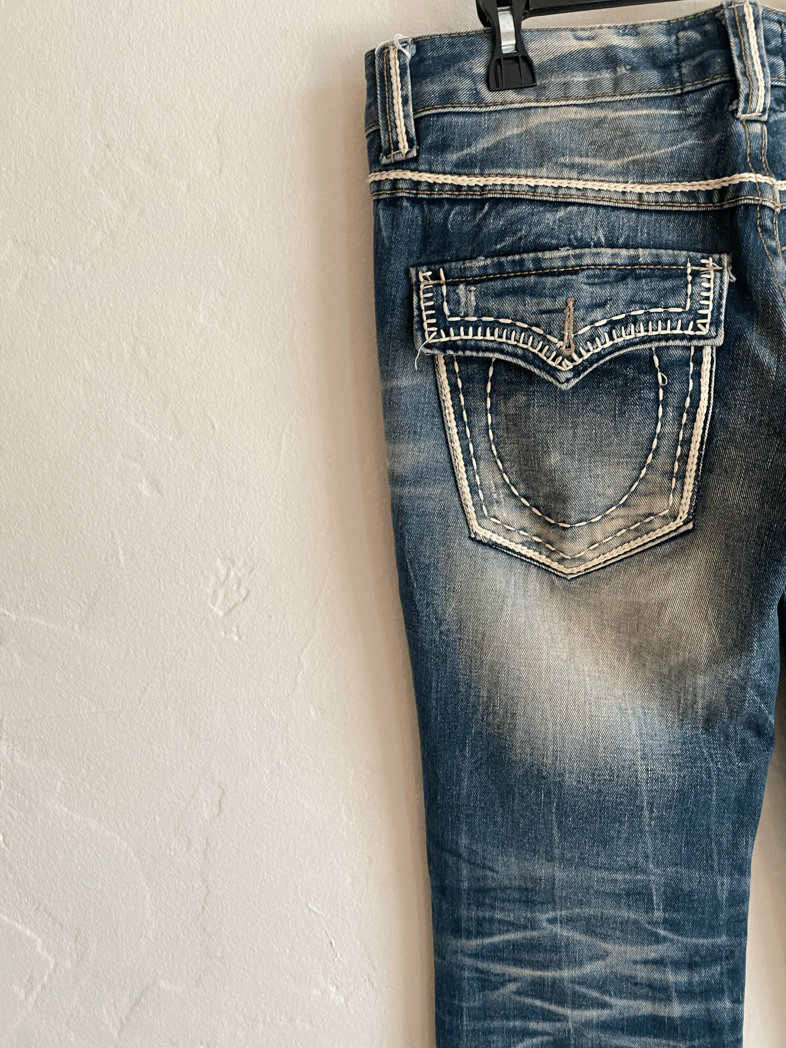 Lolita Bone Stitched Jeans, L