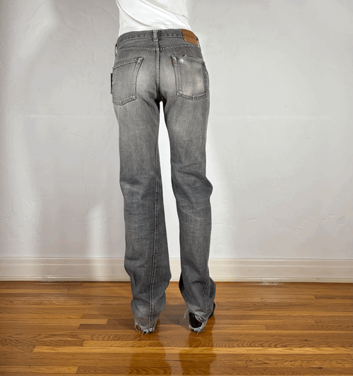 Denime Vintage Faded Gray Jeans, S