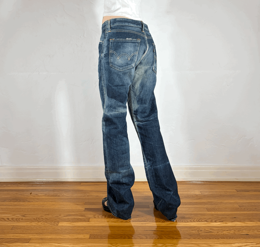 Unique Blue Sun Bleached Jeans, M