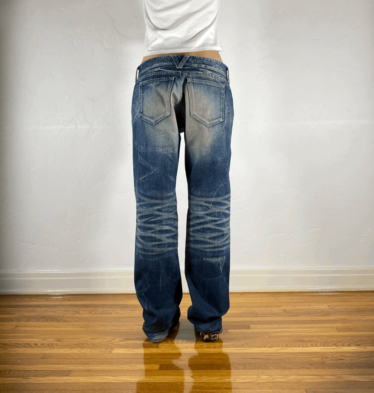 Vanquish Baggy Ripped Gold Label Jeans, M