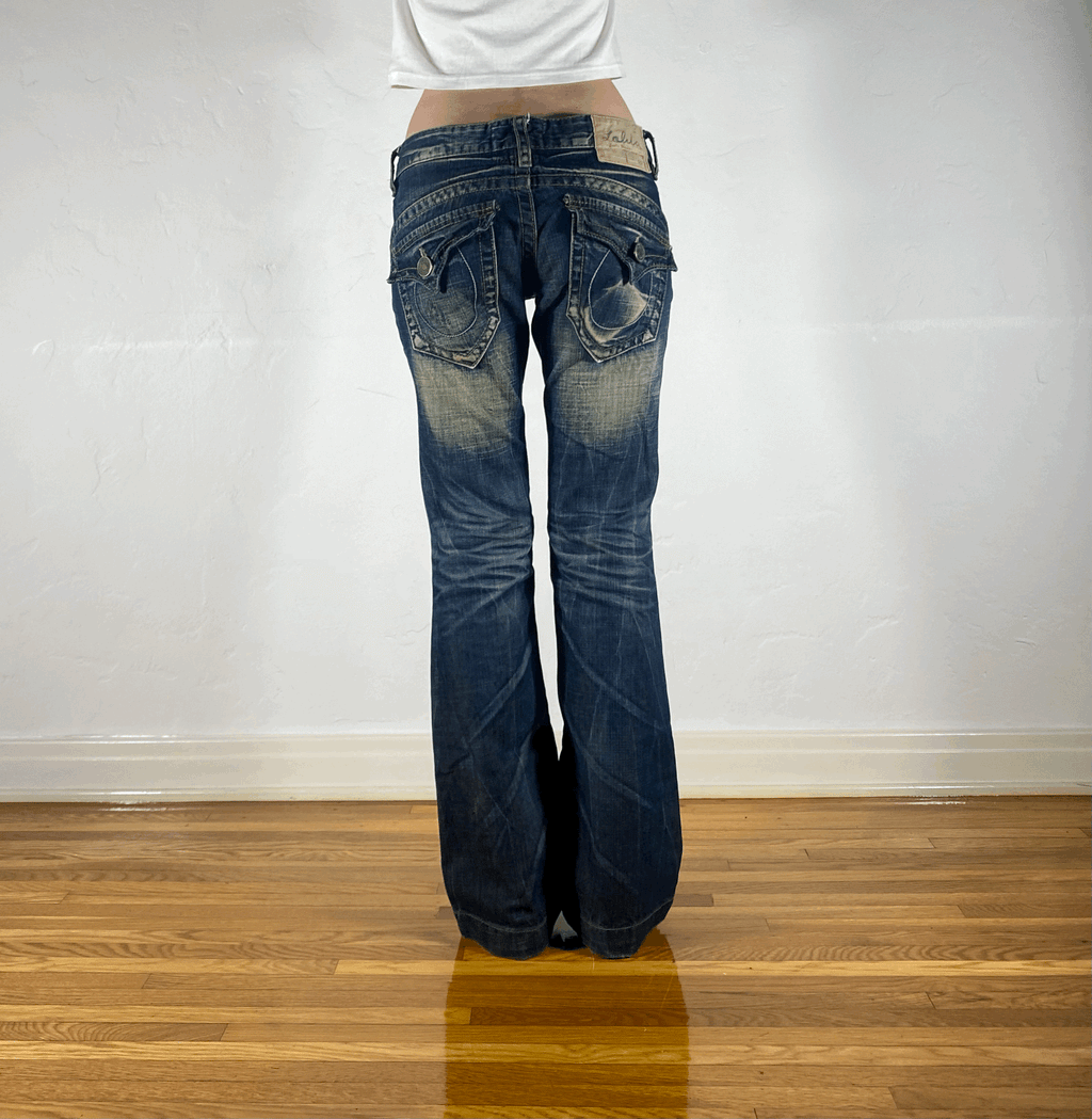 Lolita Low Rise Faded Pocket Jeans, S