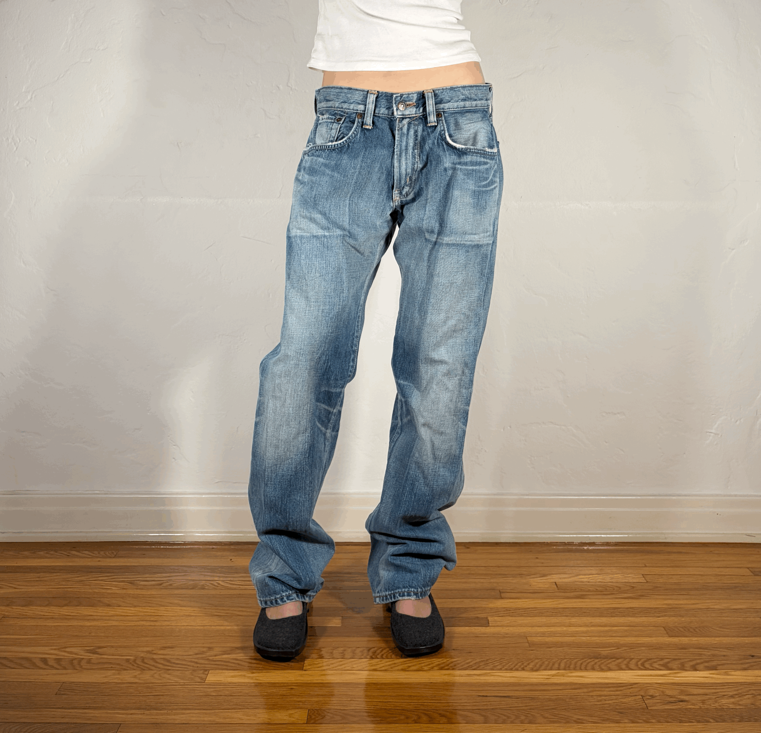 Unique Blue Baggy Jeans, M/L