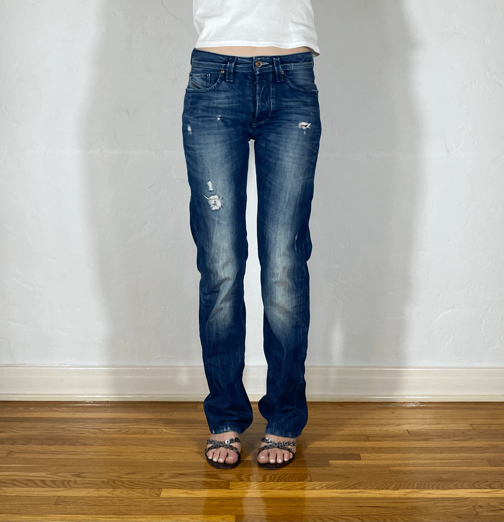 Diesel Relaxed Dark Blue Jeans, S