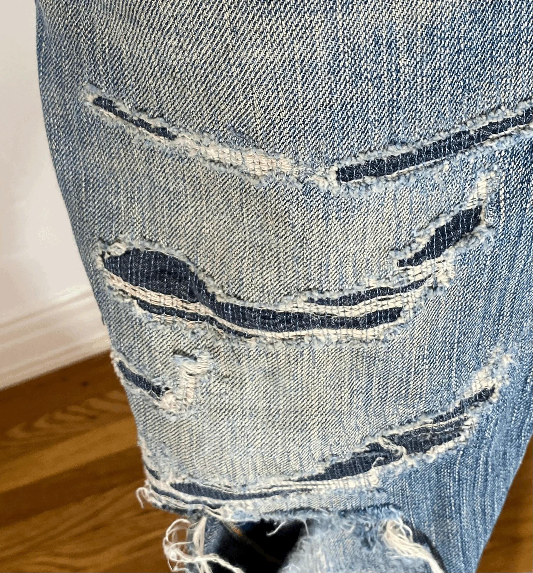Diesel Ripped and Repaired Jeans, M