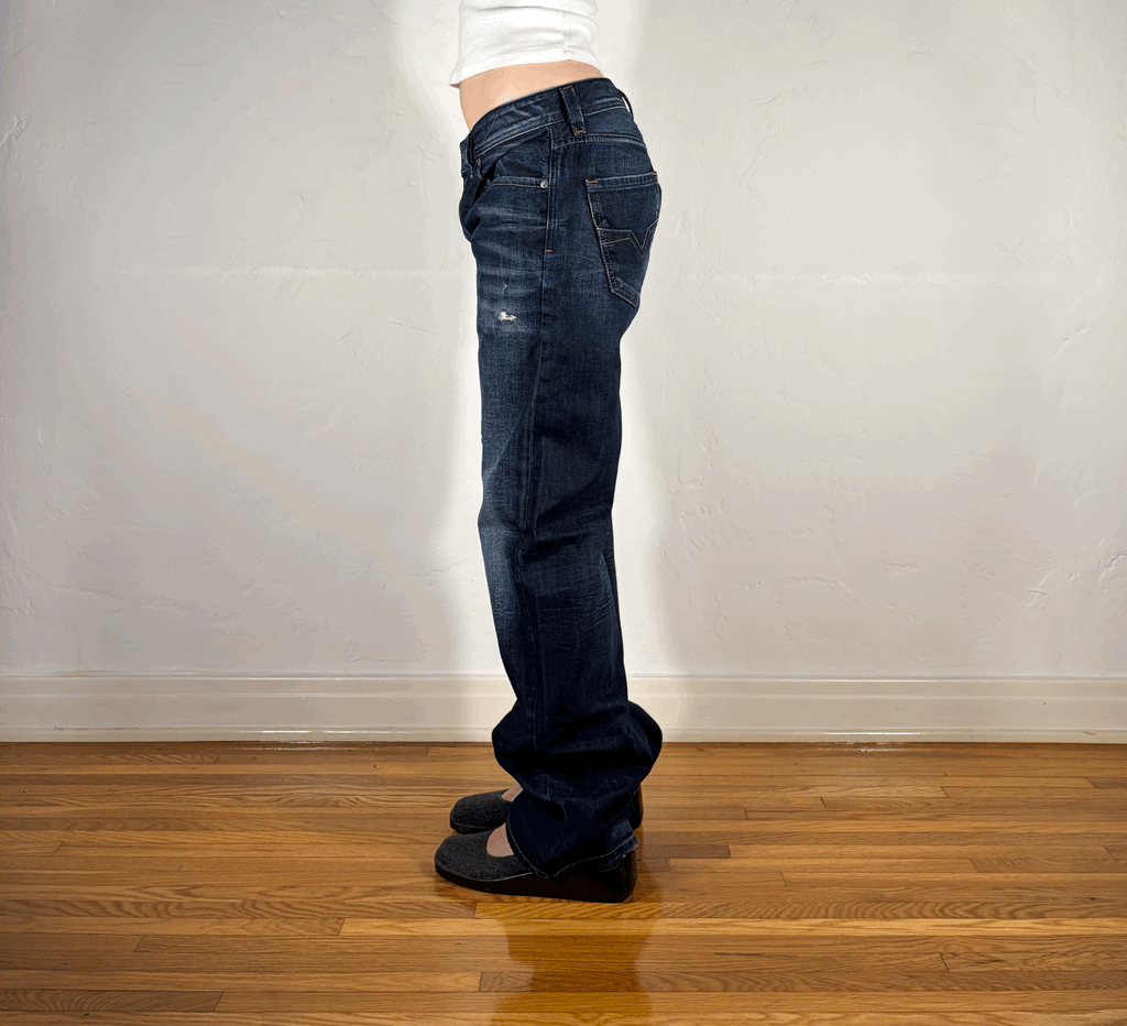 Diesel Relaxed Blue Baggy Jeans, M/L