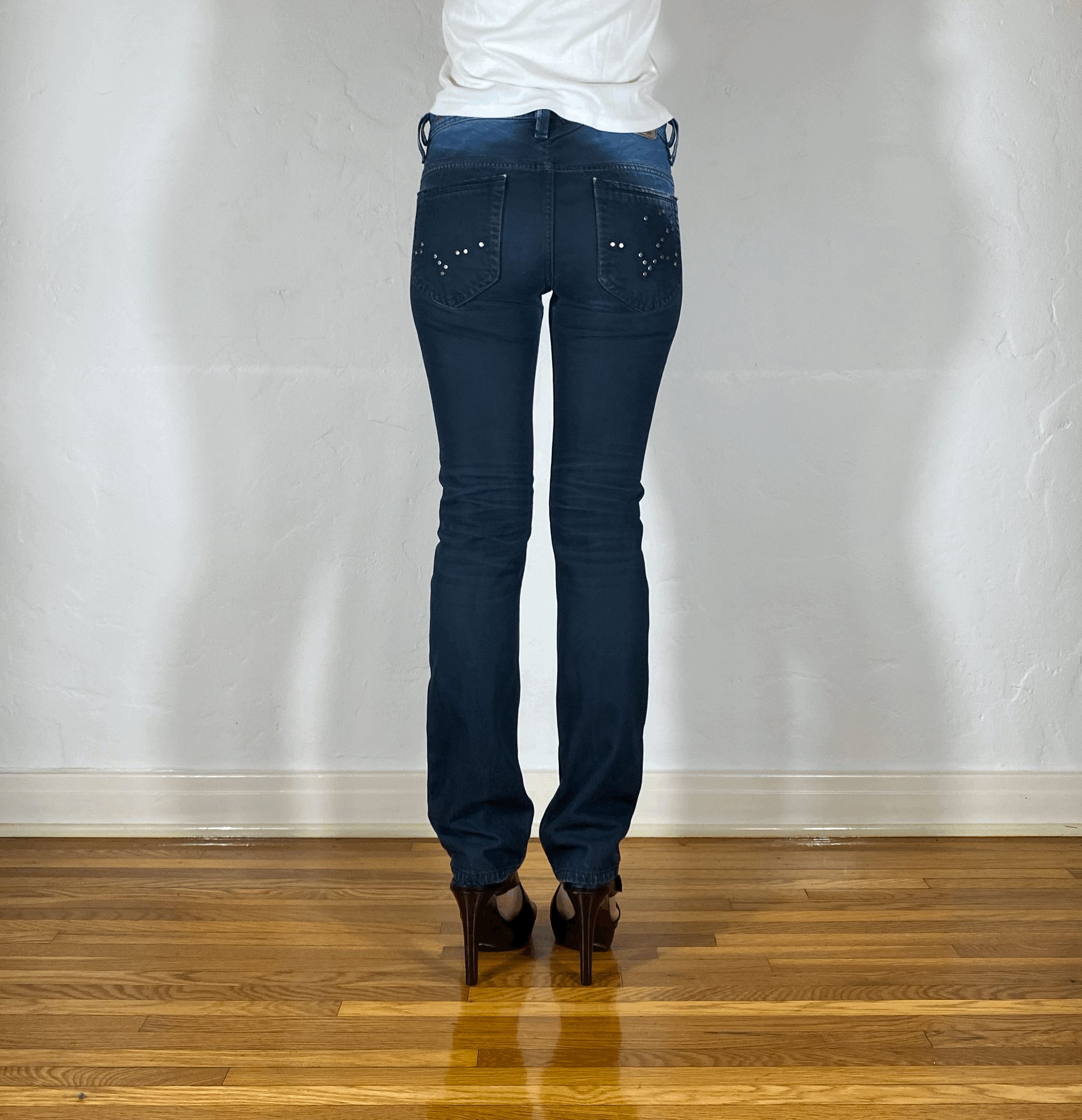 Diesel Black Ombre Skinny Rocker Jeans, S