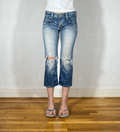 Edwin Distressed Capri Jeans, S