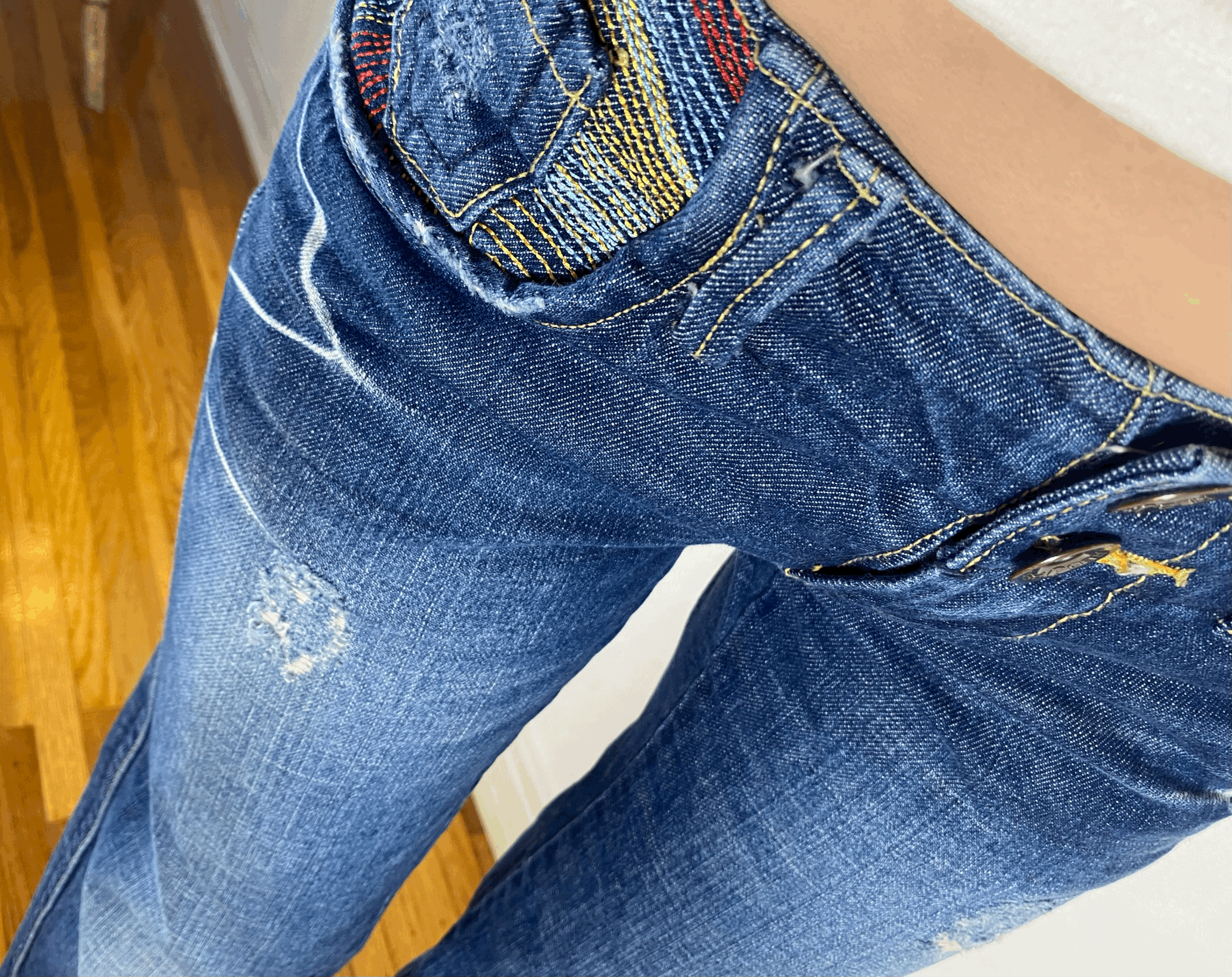 Studio RP Rainbow Stitch Jeans, S