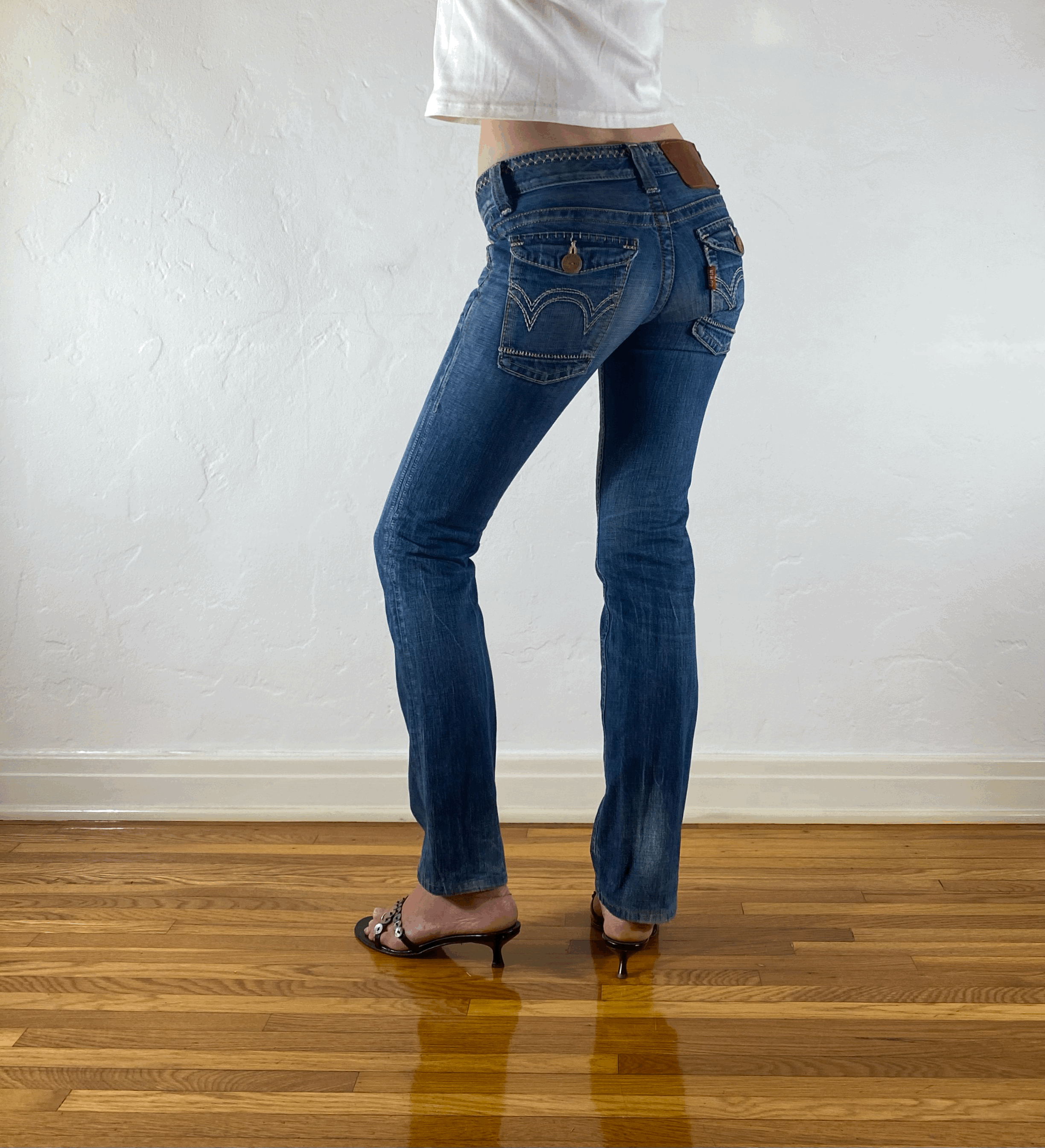 Edwin Off Stitch Low Rise Jeans, XS