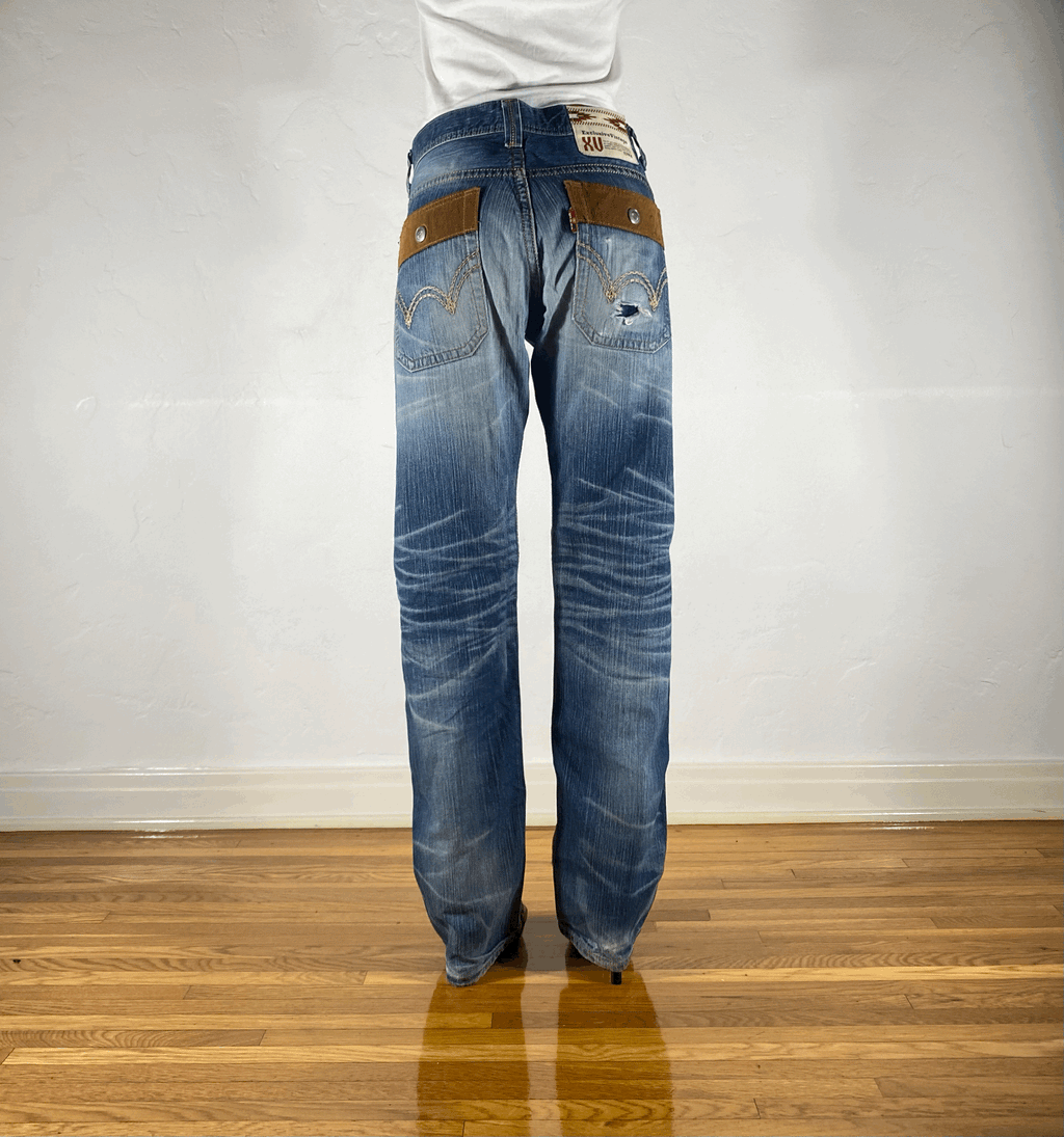 Edwin Brown Suede Jeans, L
