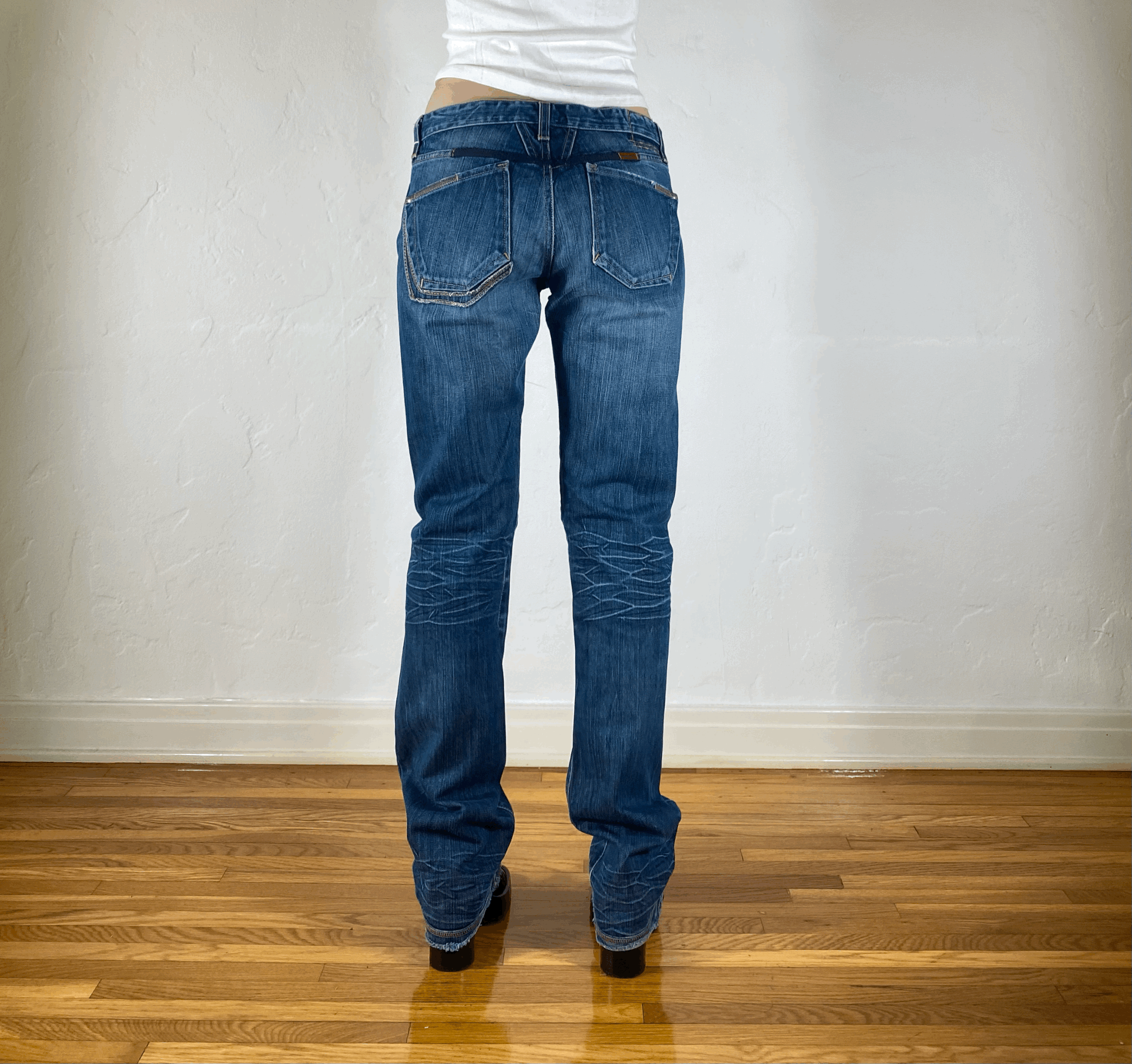 Marithe + Francois Girbaud Low Rise Jeans, S/M
