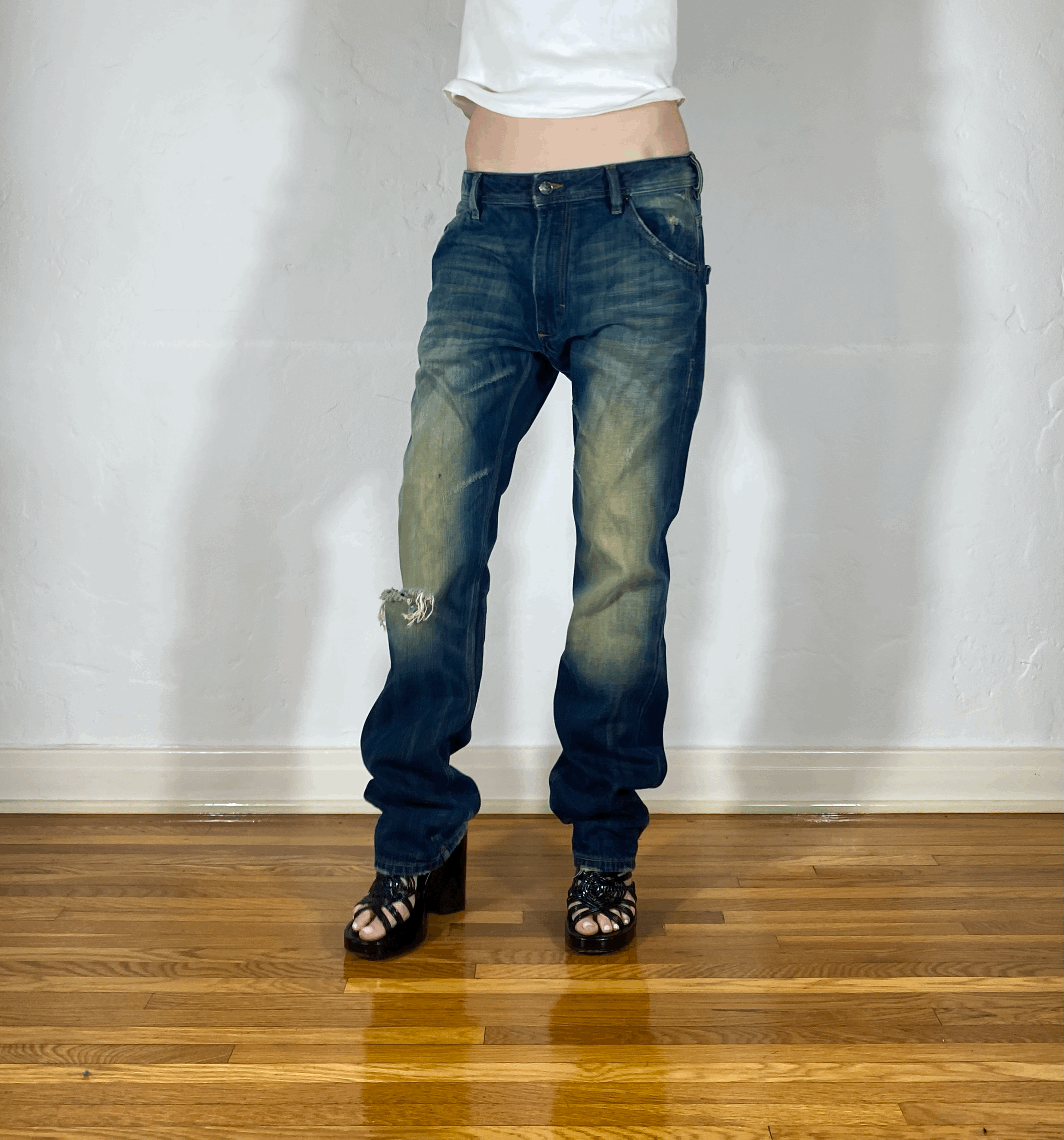 Diesel Green Hue Ombre Jeans, L