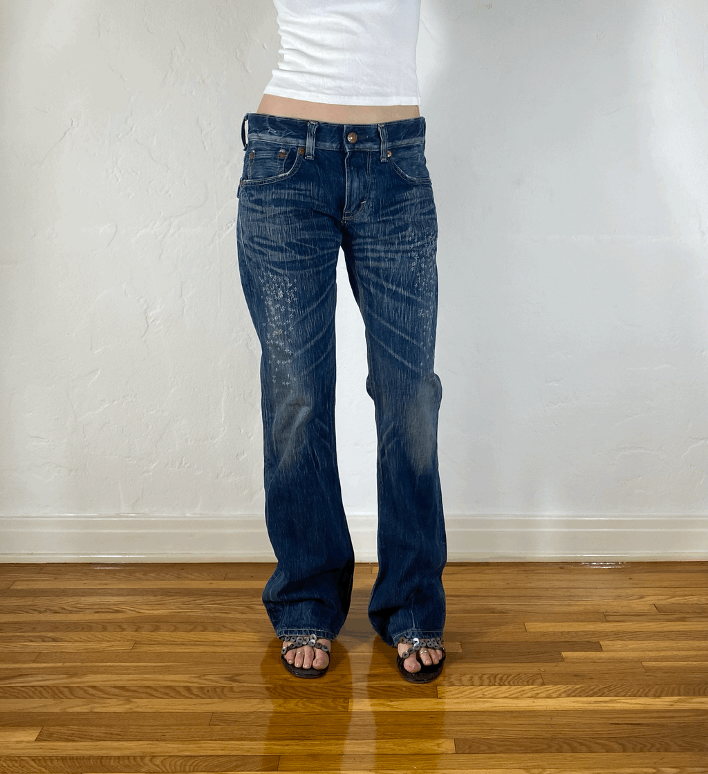 Edwin Blue Rainbow Stitch Jeans, M