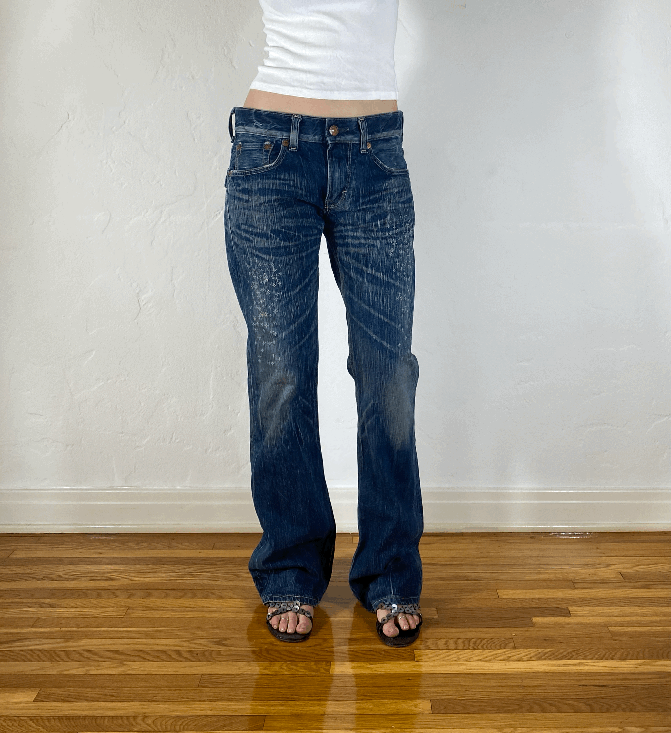Edwin Blue Rainbow Stitch Jeans, M