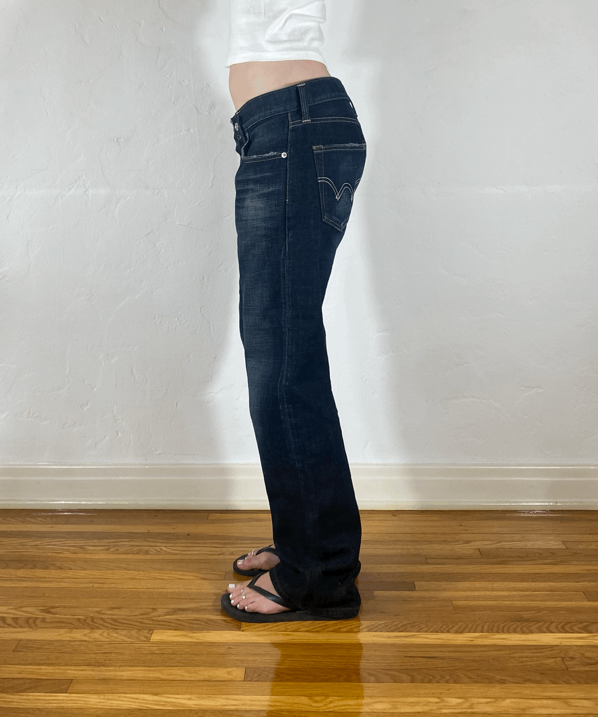 Dark Grayish Blue Baggy Jeans, M