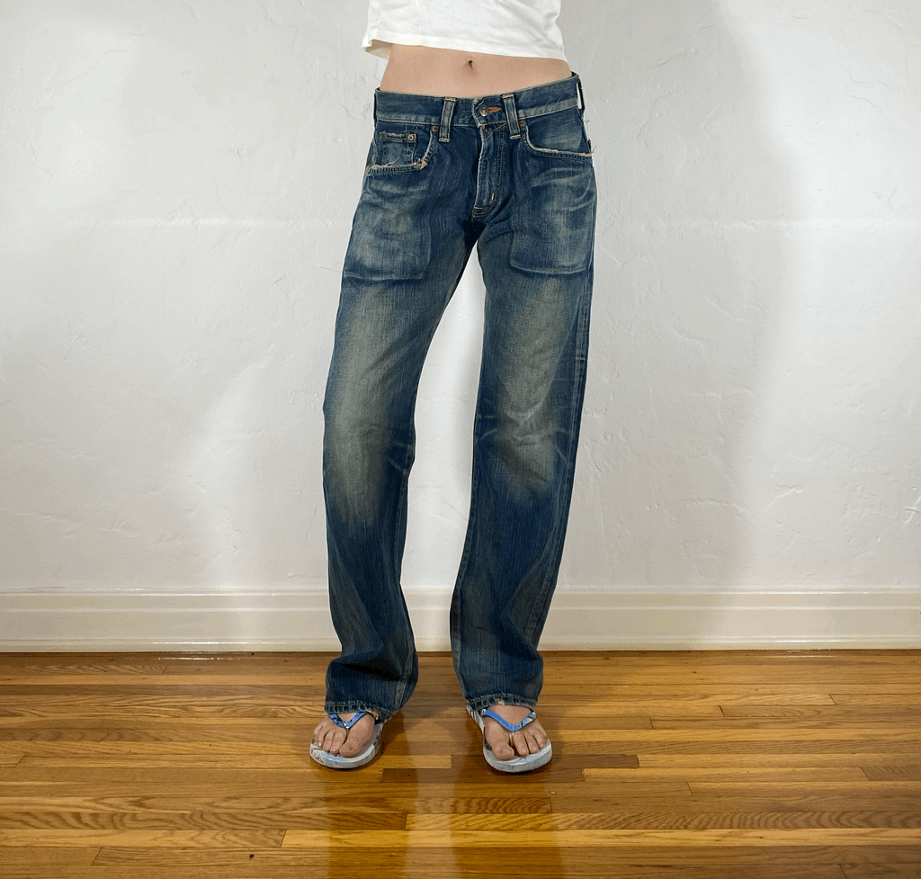 Edwin Unique Blue Baggy Jeans, S